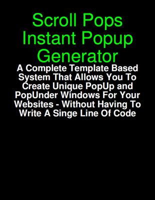Product picture Scroll Pops - Instant PopUp Generator